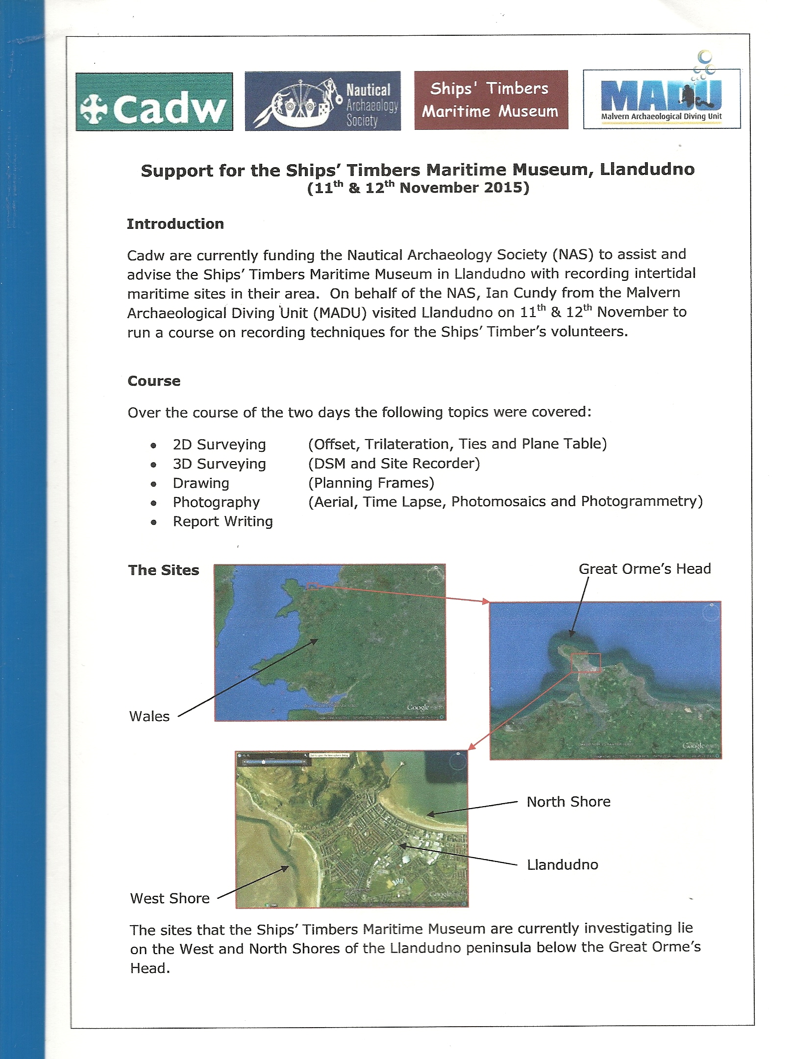 Report - Llandudno Field School 2015